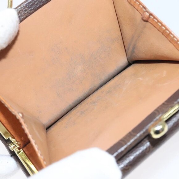 CELINE Macadam Canvas Compact Wallet PVC Leather Brown Auth yk17906 - Picture 13 of 16